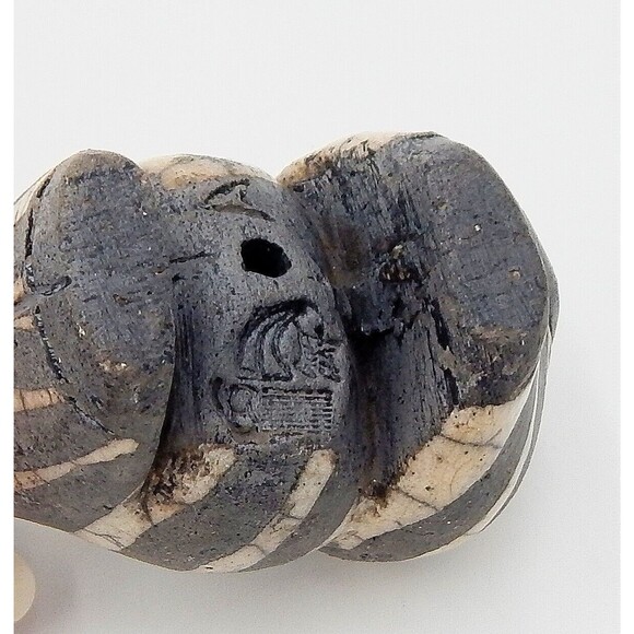 South African Raku Art Pottery Fat Zebra 4 Inch Figurine Marked Signed - Picture 10 of 10